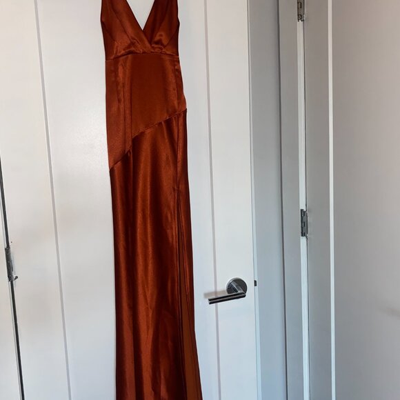 Burnt Orange Formal Gown - Picture 2 of 3